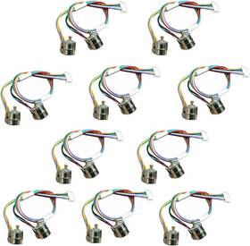 Abovehill 705353296123 10 Pair 8mm Micro Stepper Motor 2-phase 4-wire Dc 5-6v With Connection Line Gea
