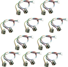 Abovehill 705353296123 10 Pair 8mm Micro Stepper Motor 2-phase 4-wire Dc 5-6v With Connection Line Gea