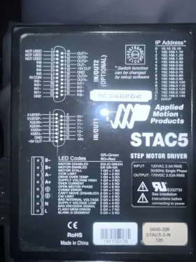 Stac5-ip-n120 Applied Motion Products Stac5 Step Motor Driver 120vac