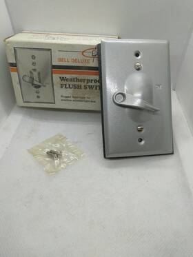 Bell Electric Co. 217-20 Deluxe Weatherproof Flush Switch Double Pole 20a 125v Nos
