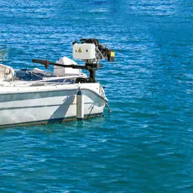 Hangkai 757539126854 Outboard Motor 4 Stroke Gas Boat Engine Long Shaft Air Cooling 4.0 Hp
