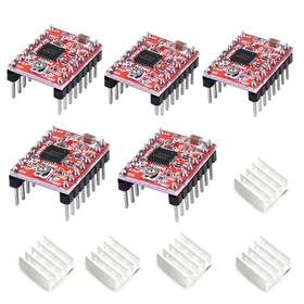 Hiletgo 445039095017 5pcs A4988 Stepstick Stepper Motor Driver Module With Heat Sink For 3d P