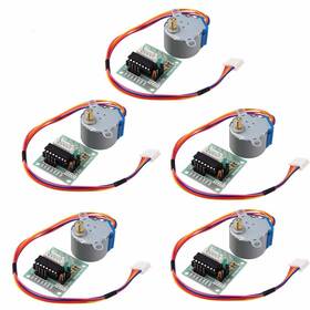 Hiletgo 696594451139 5pcs Uln2003 28byj-48 4-phase Stepper Motor With 5v Drive Board For Pi