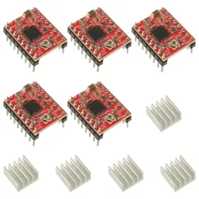 Hr-a4988 Huarew A4988 Stepstick Motor Driver Module With Heat Sink For Arduino 3d Printer Cnc
