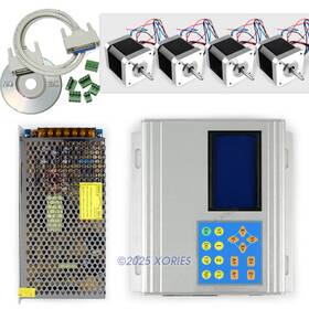 Hy 10036960112100736 Upgraded Standard Cnc 4axis Stepper Driver Box Keypad/display/motor 76 Oz-in/psu