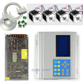 10036960112100736 Hy Upgraded Standard Cnc 4axis Stepper Driver Box Keypad/display/motor 76 Oz-in/psu