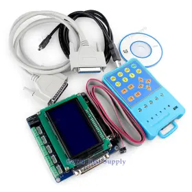 10038270117100736 Hy 5axis Upgraded Cnc Breakout Board Interface Set Keypad Display Manual Control