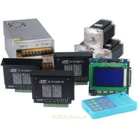 10043350116100736 Hy Diy Tb6600hg Stepper Driver Cnc Kit 3 Axis Nema24 Motor Display And Handle