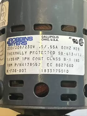 K-f26-bot Robbins & Myers #k-f26-bot And - Motor Model Used