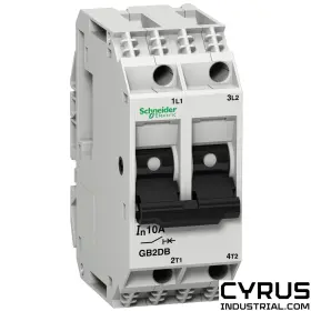 Gb2db20 Schneider Electric Tesys Gb2 Thermal Magnetic Circuit Protector 2 P 12 A Id 165