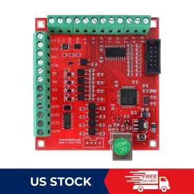 Mach3 Stepperonline St-v3 Cnc Breakout Board Controller 4-axis 100khz Usb Control For