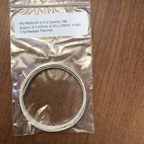 Susumu Rr0816p-472-d Lot Of 196 Thin Film Resistors - Smd 1/16w 4.7kohm 0.5% 25ppm