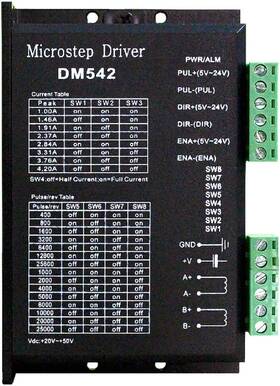 Zeelo Ze-23004 Cnc Digital Microstep Driver Dm542 Stepper Motor Controller Black