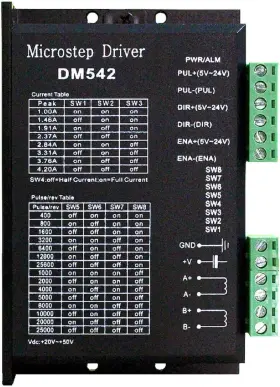 Ze-23004 Zeelo Cnc Digital Microstep Driver Dm542 Stepper Motor Controller Black